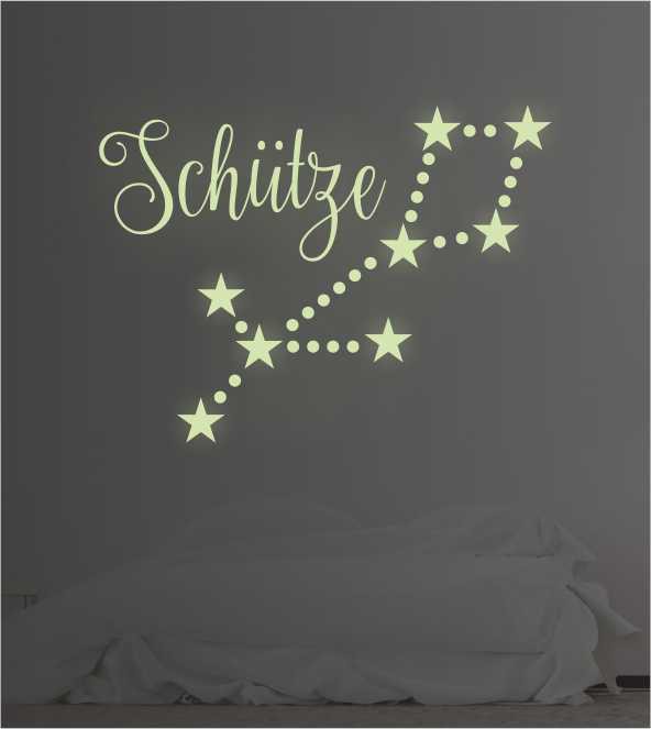 Sternzeichen Schütze leuchtend