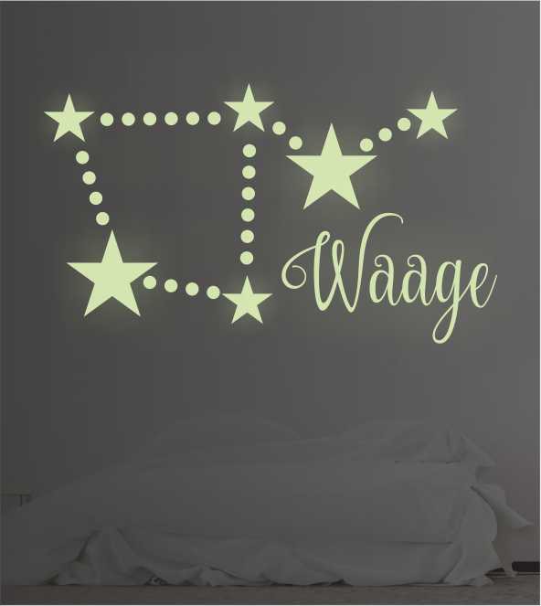 Sternzeichen Waage leuchtend