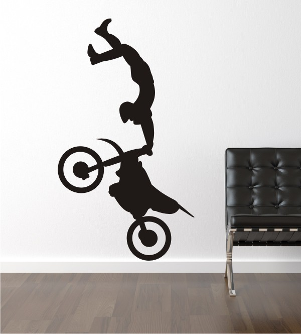 Stunt Bike als Wandtattoo