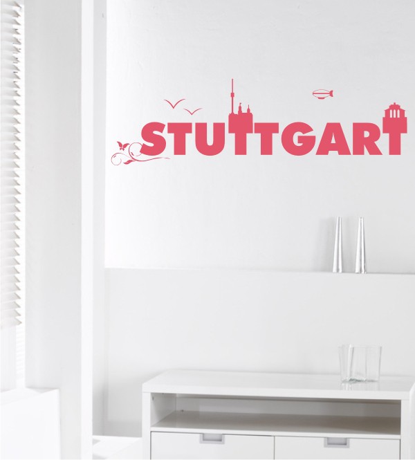 Stuttgart Schriftzug als Wandtattoo