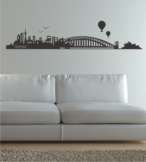 Skyline von Sydney als Wandtattoo