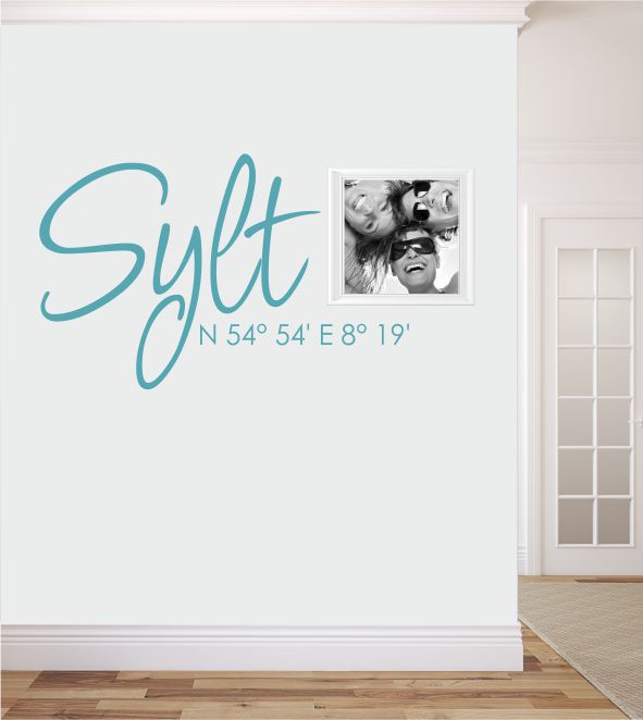 Sylt Koordinaten als Wandtattoo 