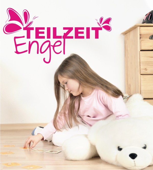 Teilzeit Engel als Wandtattoo