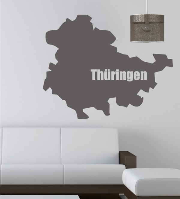 Umriss von Thüringen als Wandtattoo 