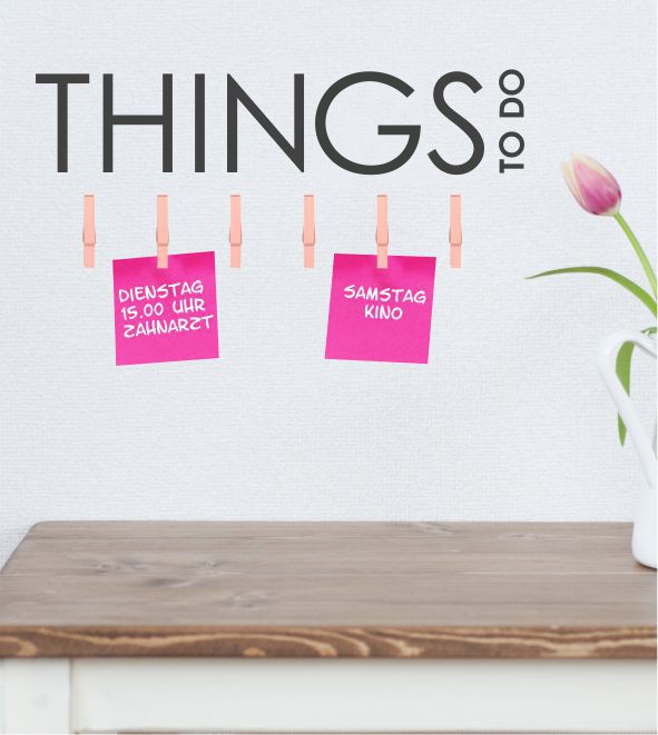Things To Do als Wandtattoo
