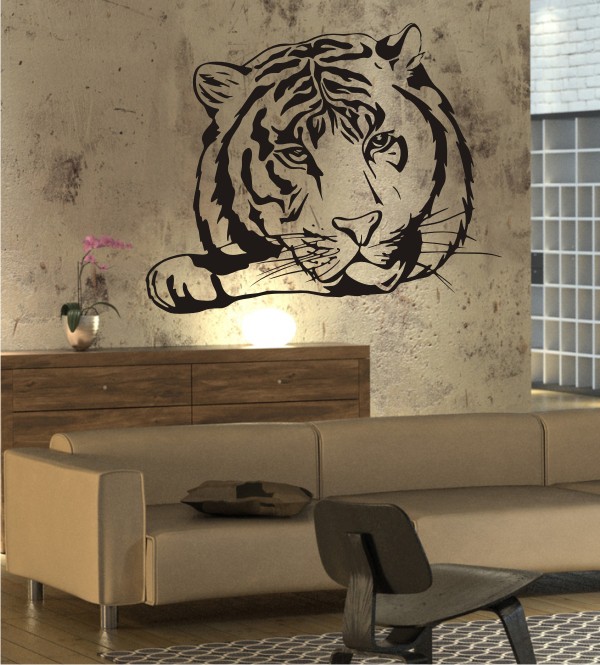 Tigerkopf als Wandtattoo