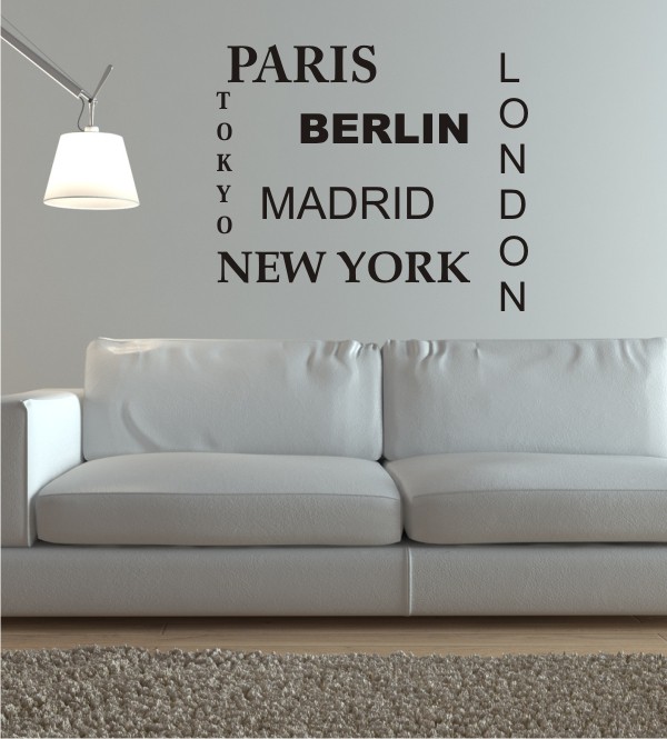 Städte 3 als Wandtattoo 