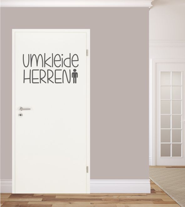 Umkleide Herren als Wandtattoo