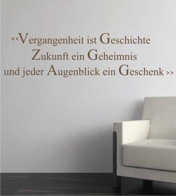 Vergangenheit ist Geschichte ... als Wandtattoo