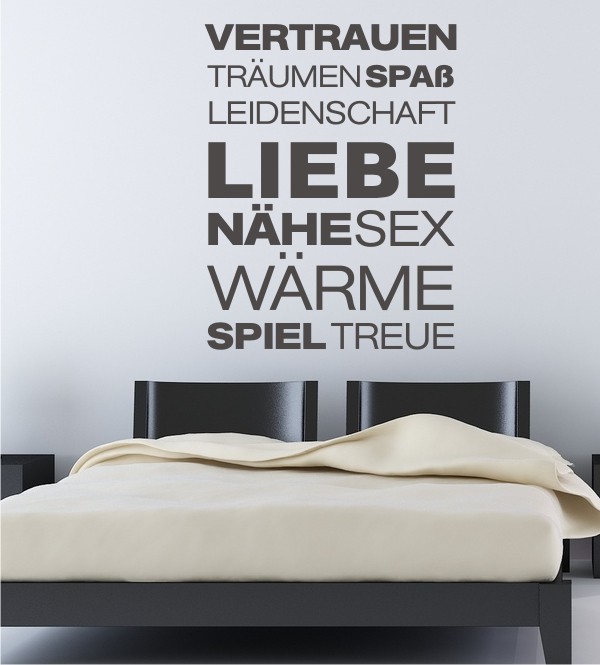Vertrauen, Liebe... als Wandtattoo