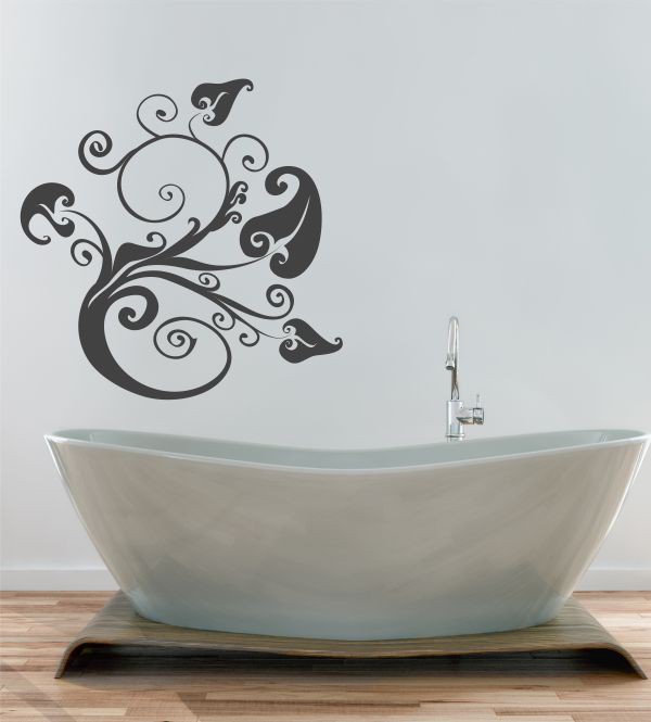 Ranke mit Blätter als Wandtattoo