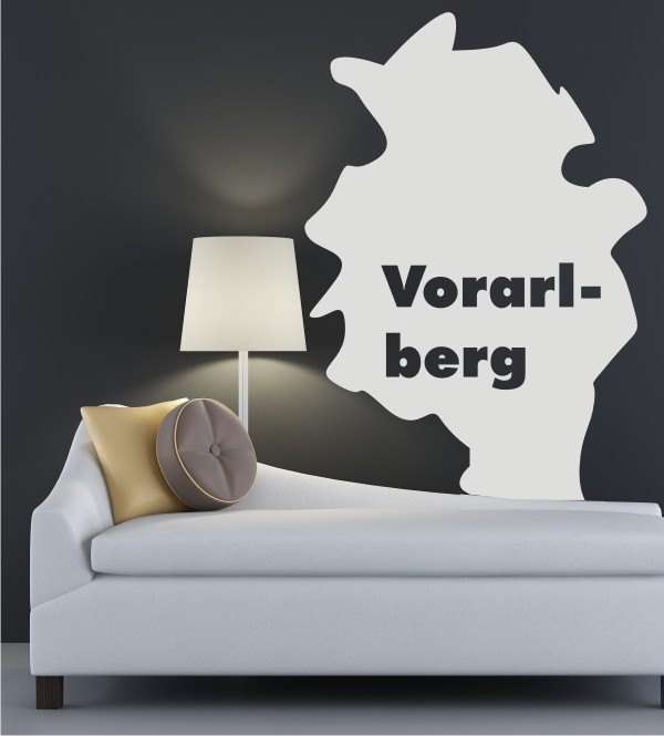 Umriss Vorarlberg als Wandtattoo
