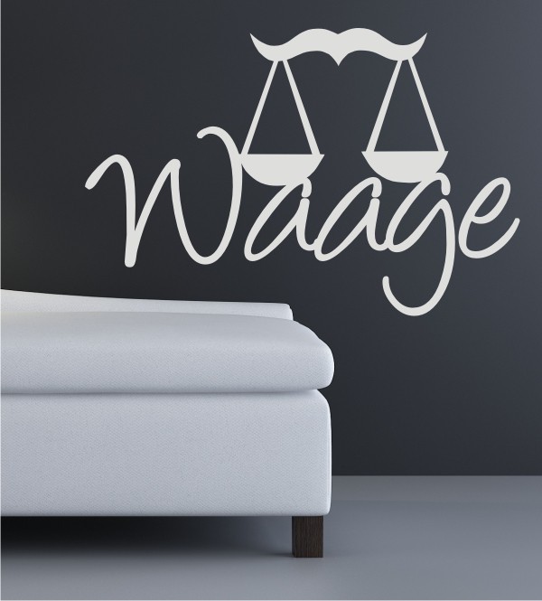 Waage mit Symbol als Wandtattoo