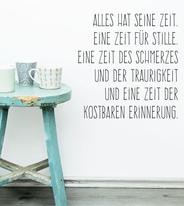 Wandtattoo Alles hat seine Zeit...