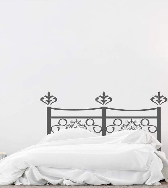 Bettgestell als Wandtattoo