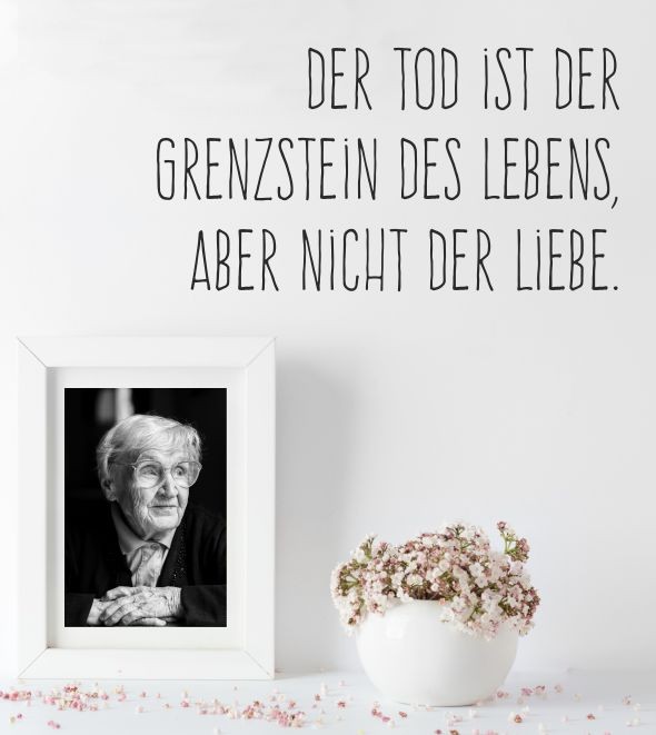 Wandtattoo Der Tod ist der Grenzstein des Lebens...