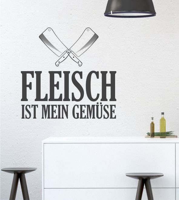 Wandtattoo Fleisch ist mein Gemüse 