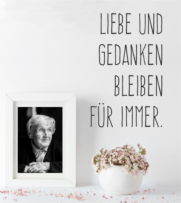 Wandtattoo Liebe und Gedanken bleiben für immer