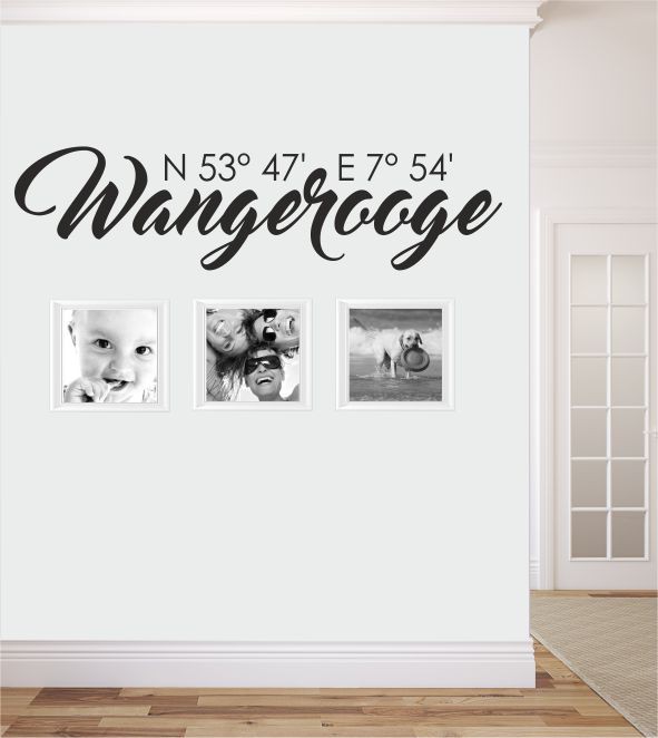 Wangerooge Koordinaten als Wandtattoo 
