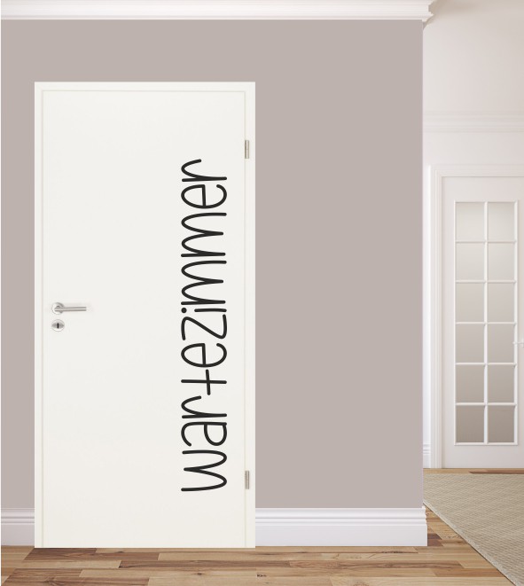 Wartezimmer Schriftzug als Wandtattoo