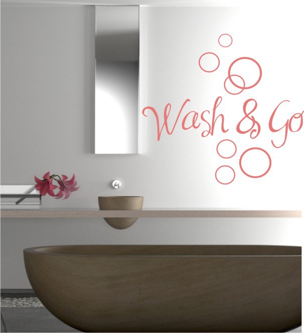 Wash & Go als Wandtattoo