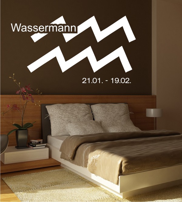 Sternzeichen Wassermann als Wandtattoo