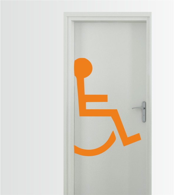 Behinderten WC 2 als Wandtattoo