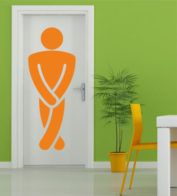 WC Herren als Wandtattoo