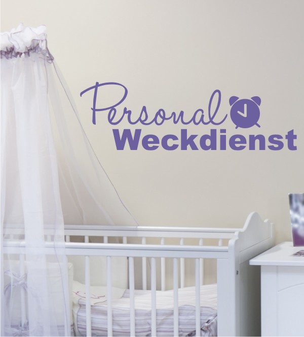 Personal Weckdienst als Wandtattoo