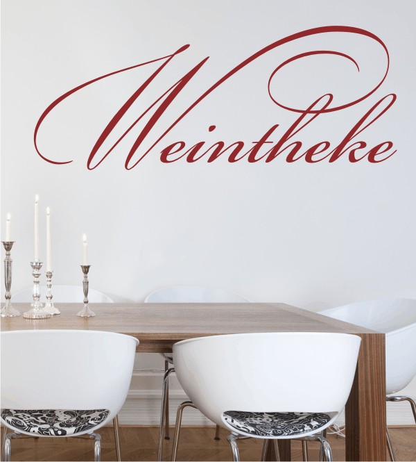 Weintheke als Wandtattoo 