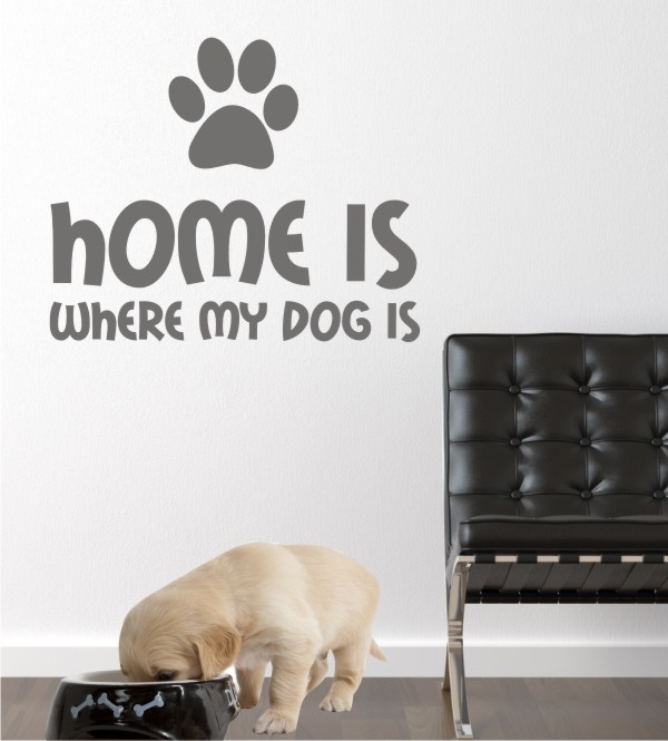 Home Dog als Wandtattoo