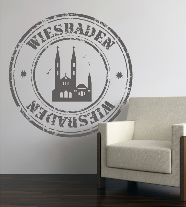Stempel von Wiesbaden als Wandtattoo 