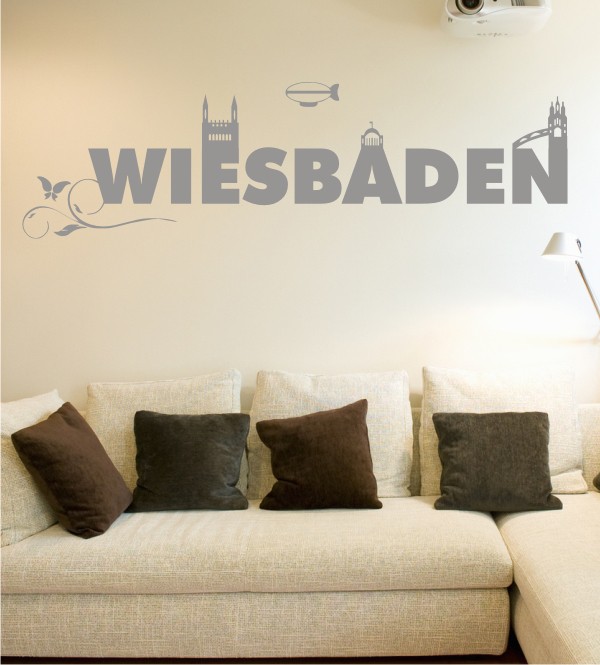 Wiesbaden als Wandtattoo