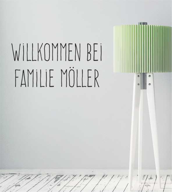 Willkommen bei Familie.. als Wandtattoo 