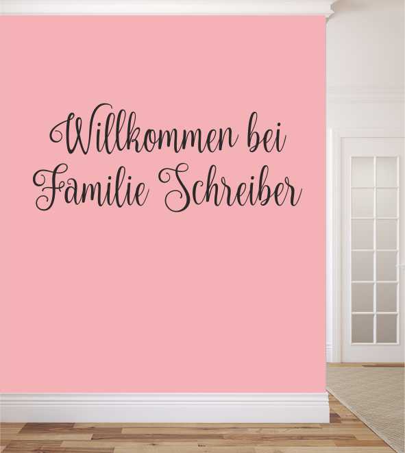 Willkommen bei...als Wandtattoo