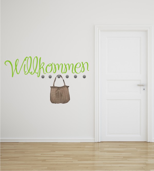 Willkommen als Wandtattoogarderobe
