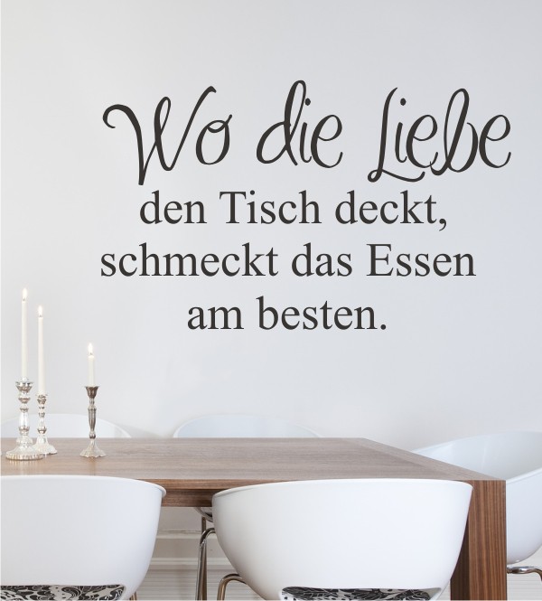 Wo die Liebe... als Wandtattoo