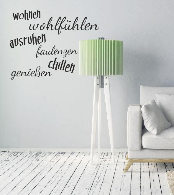 Wohnen, wohlfühlen als Wandtattoo