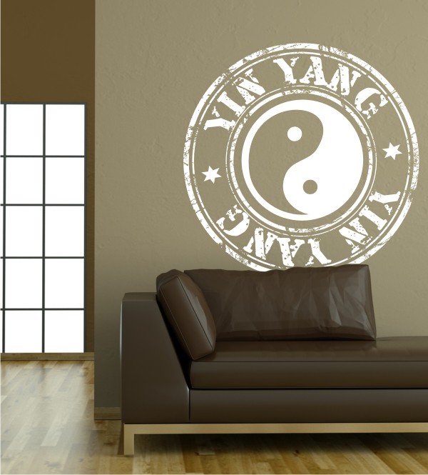Stempel Yin Yang als Wandtattoo