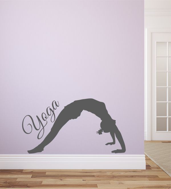 Yoga Brücke als Wandtattoo