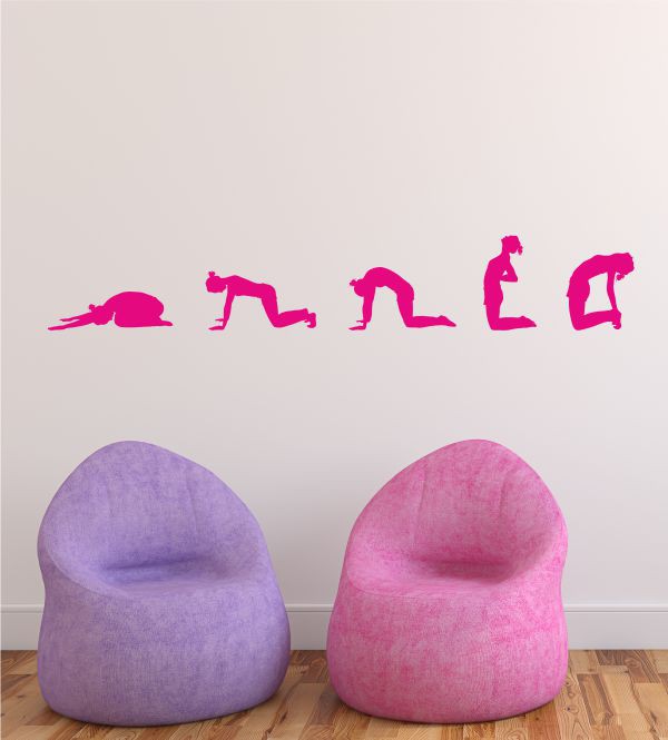 Yoga Formen als Wandtattoo 