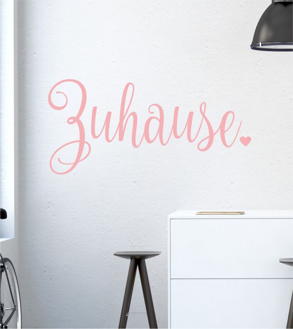 Zuhause mit Herz als Wandtattoo
