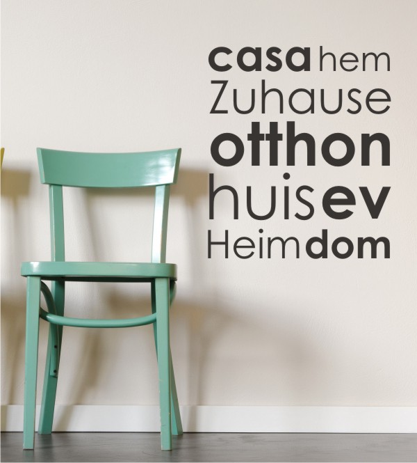 casa, hem, Zuhause... als Wandtattoo