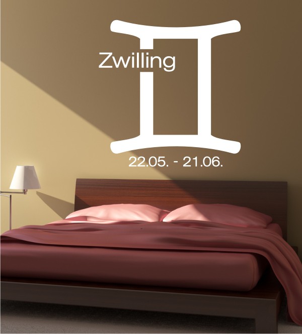 Sternzeichen Zwilling als Wandtattoo
