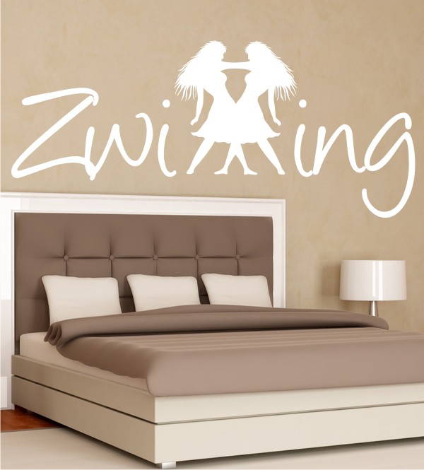 Zwilling mit Symbol als Wandtattoo