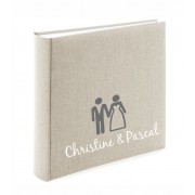 Album mit Name und Hochzeitspaar 2-farbig