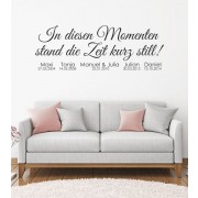 In diesen Momenten mit Uhr als Wandtattoo