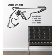 Abu Dhabi Rennstrecke als Wandtattoo