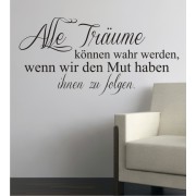 Alle Träume...als Wandtattoo