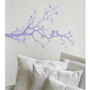 Ast mit Vögel als Wandtattoo